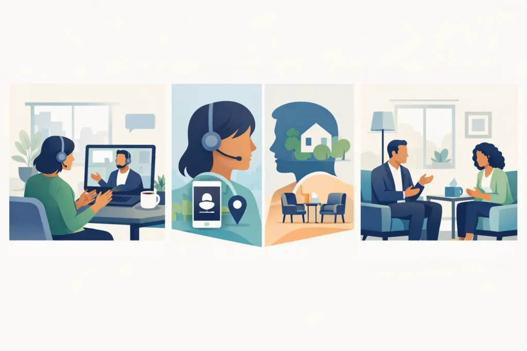 Virtual Therapy vs In Person Counseling Choices